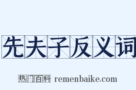 先夫子反义词是什么意思的图片